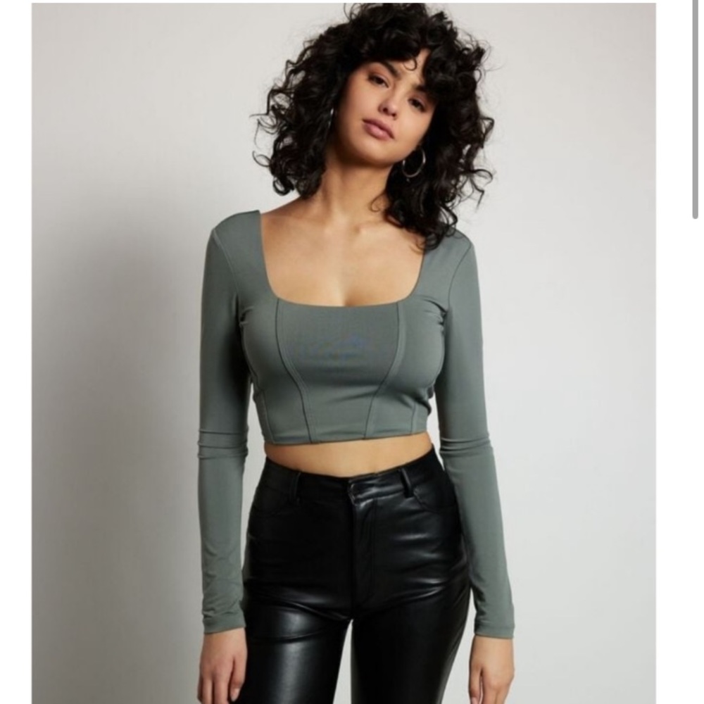 Dynamite Cropped Corset Top - white